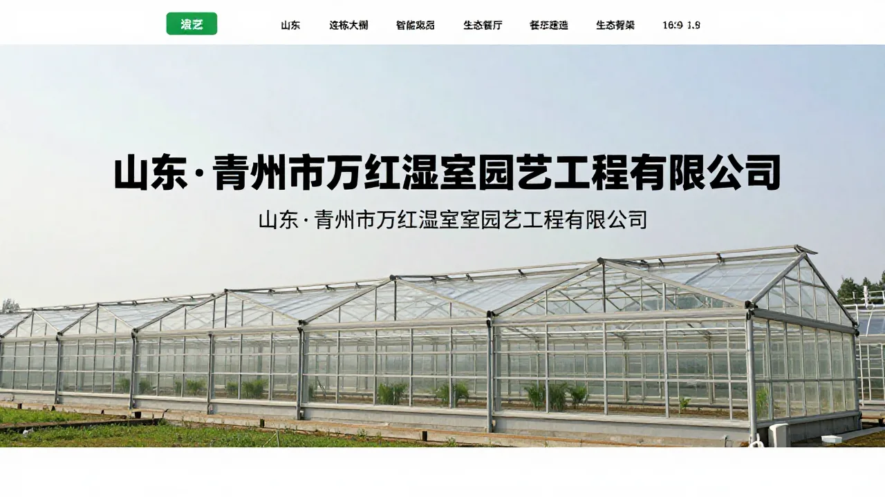 连栋温室工程 首页主视觉